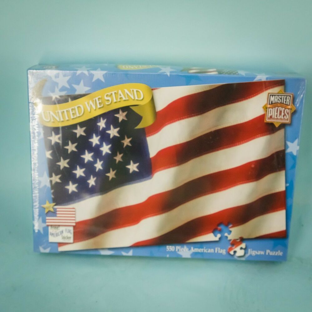 MasterPieces 550 Piece United We Stand United States Flag Puzzle NWT